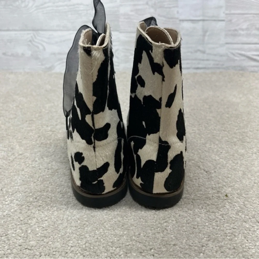A‎ Bear Company Girls Cow Print Calf Hair Bootie SZ 13 New With Tags